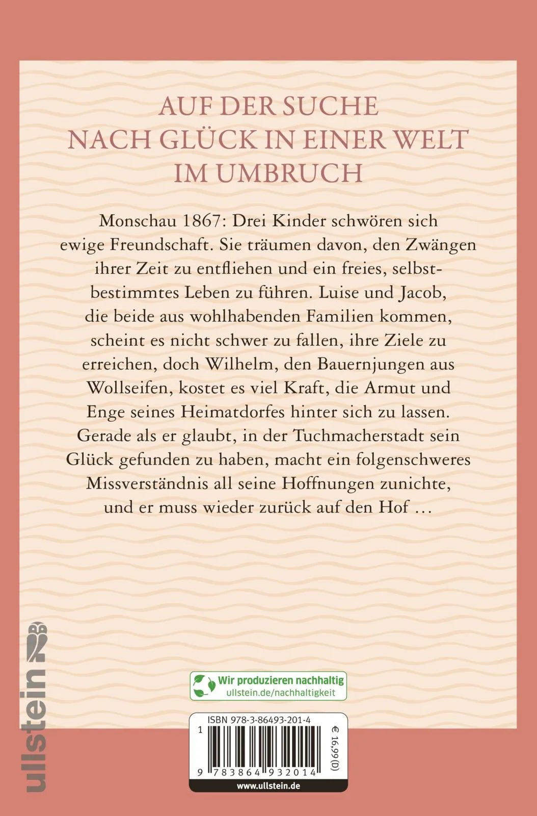 Buchrückseite von 'Perlenbach' mit Klappentext - Paperback