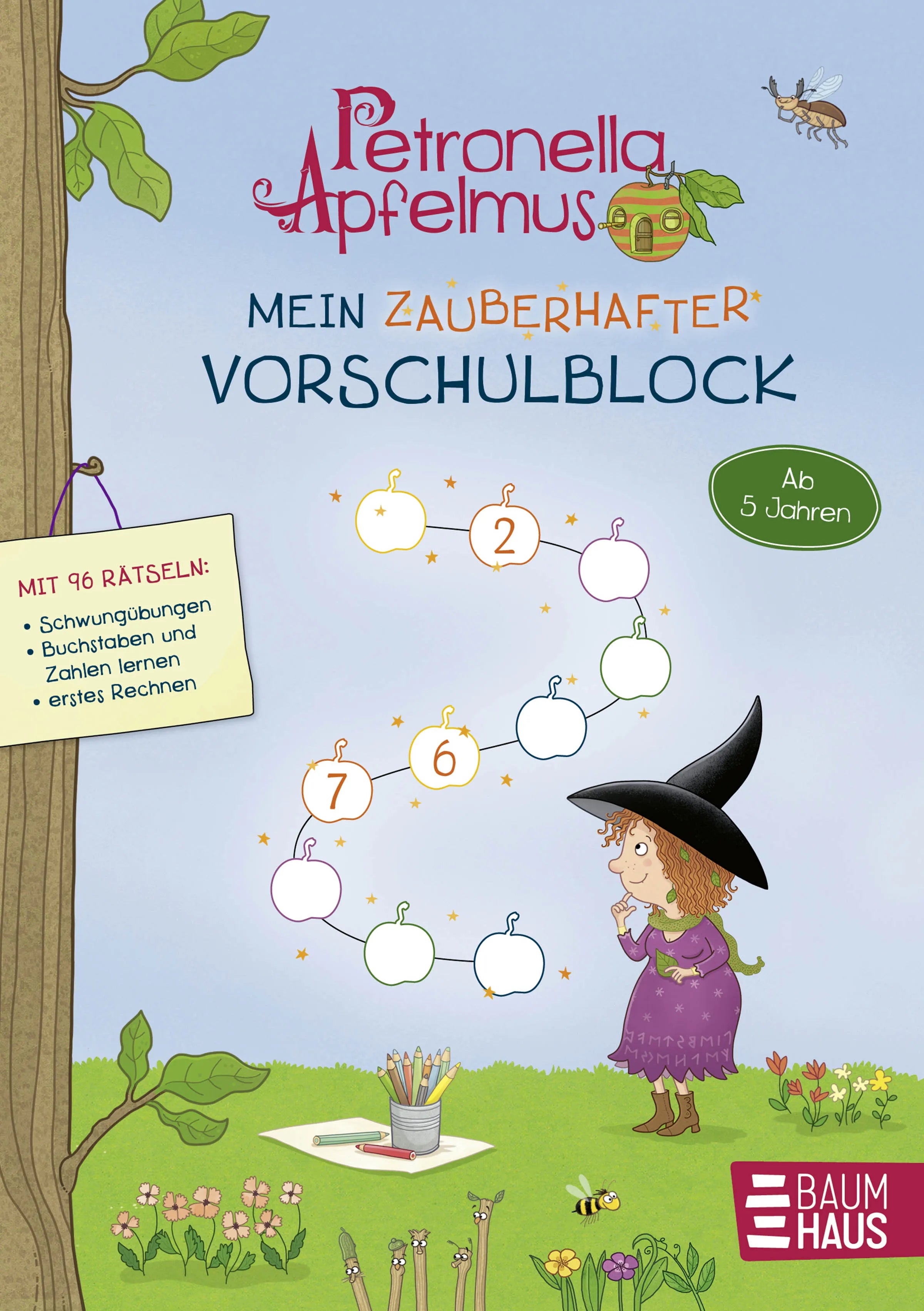 Buchcover von 'Petronella Apfelmus - Mein zauberhafter Vorschulblock' - Paperback von Sabine Städing