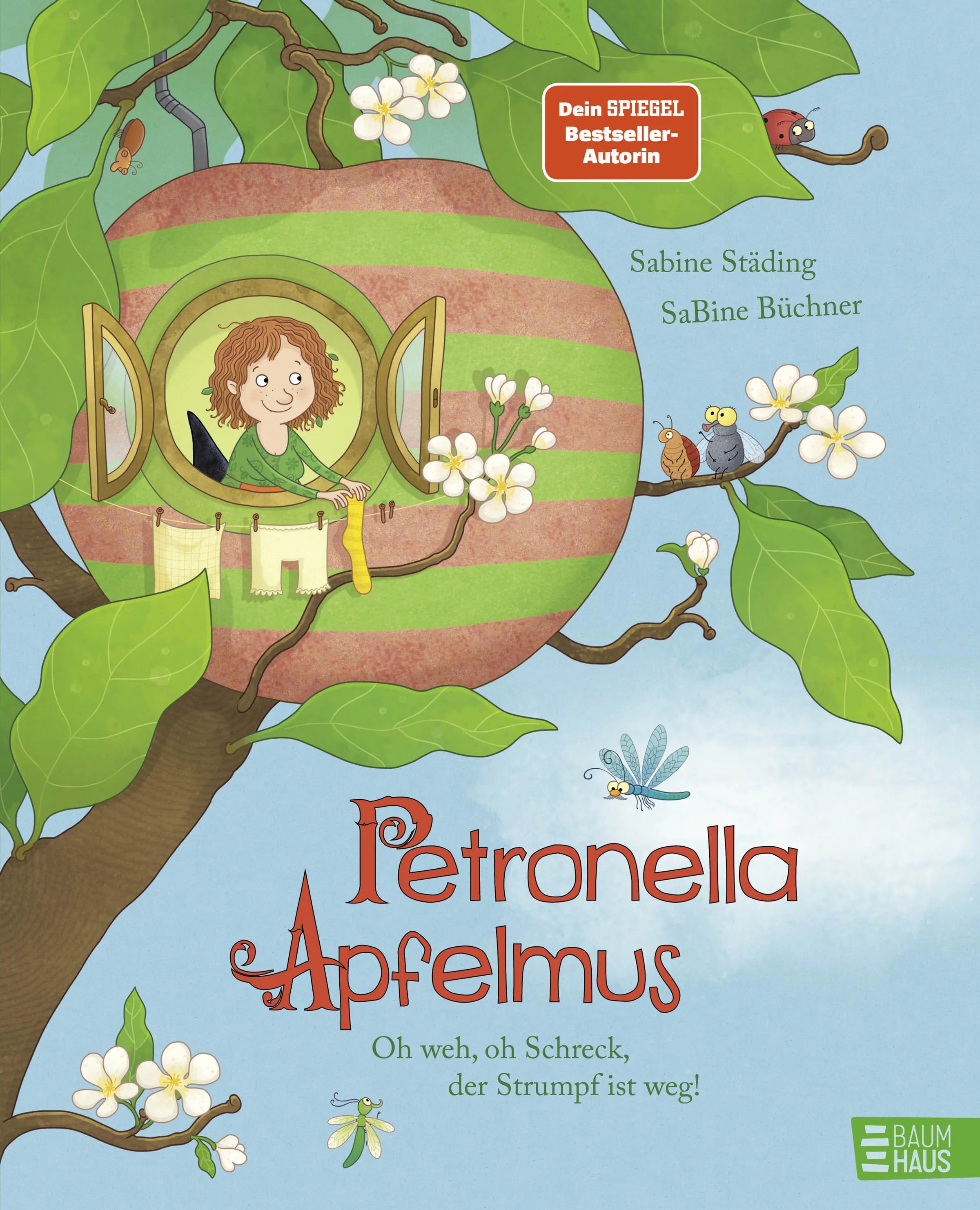 Buchcover von 'Petronella Apfelmus - Oh weh, oh Schreck, der Strumpf ist weg!' - Gebundene Ausgabe von Sabine Städing