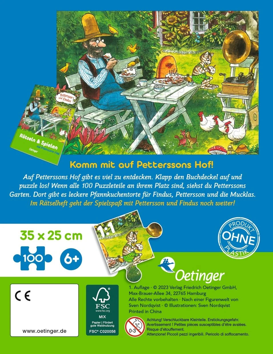 Pettersson und Findus. Puzzle im Buch. 100 Teile – Ansicht