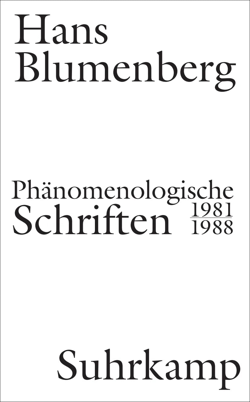 Buchcover von 'Phänomenologische Schriften' - Gebundene Ausgabe von Hans Blumenberg