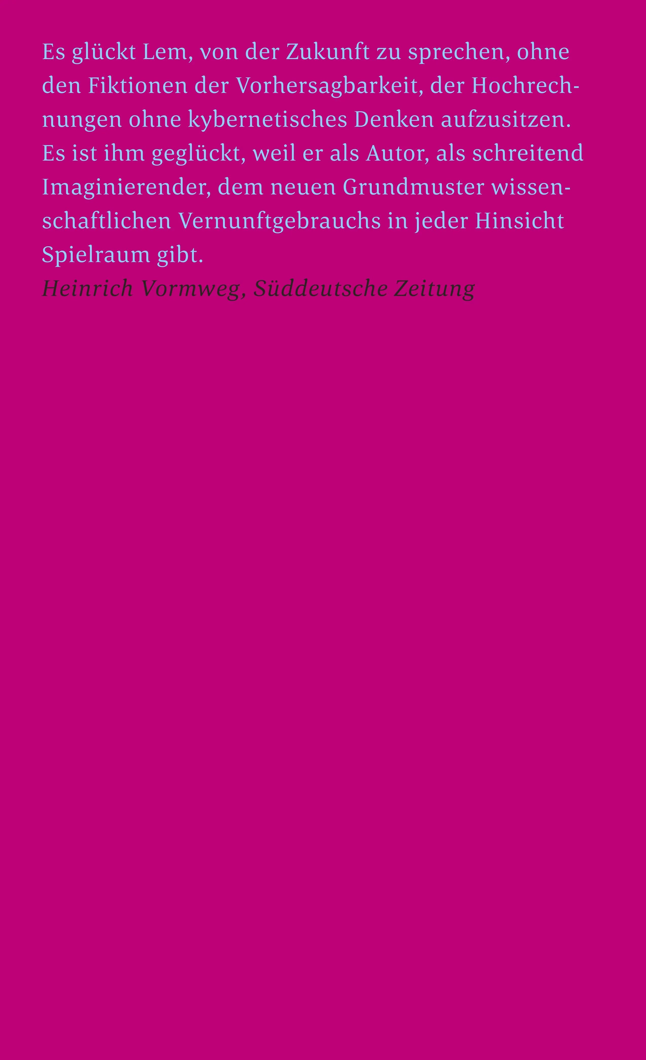 Buchrückseite von 'Phantastik und Futurologie. 1. Teil' mit Klappentext - Taschenbuch