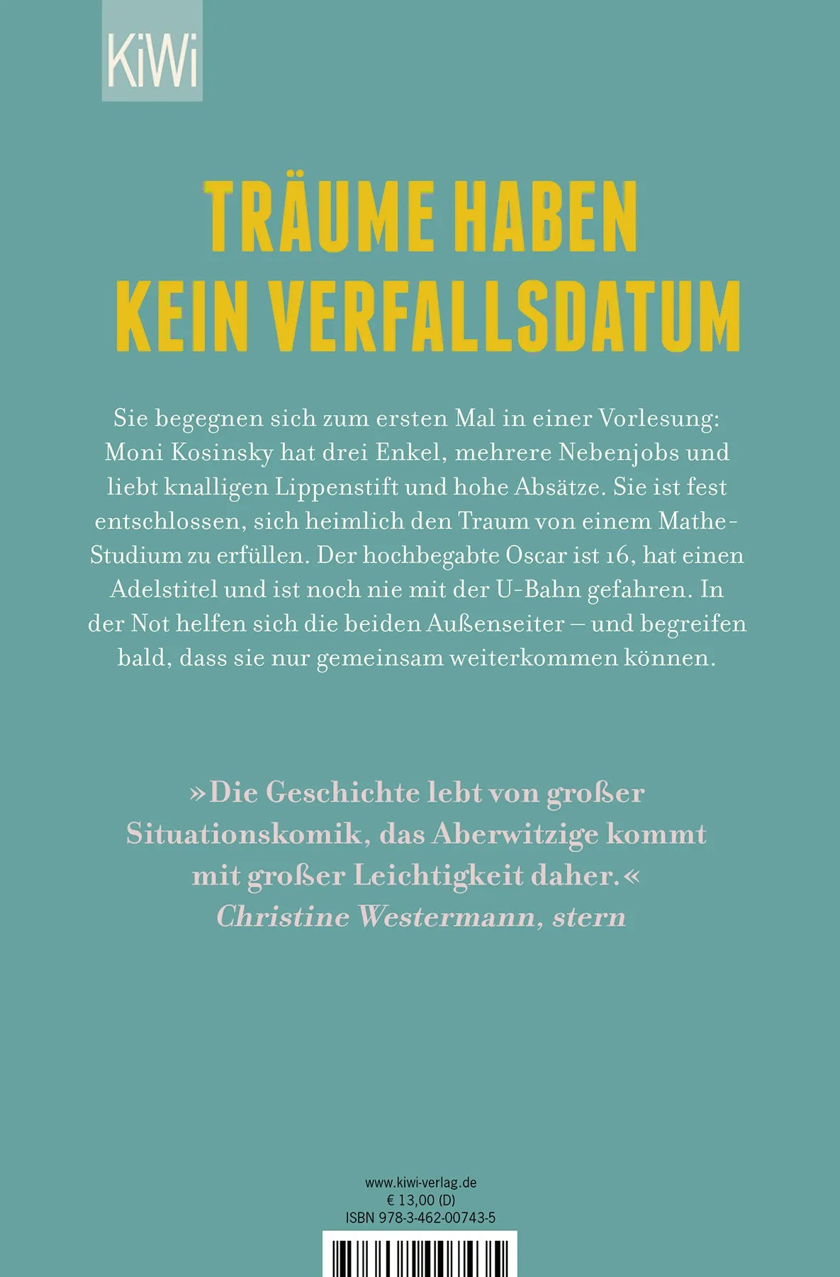 Buchrückseite von 'Pi mal Daumen' mit Klappentext - Taschenbuch