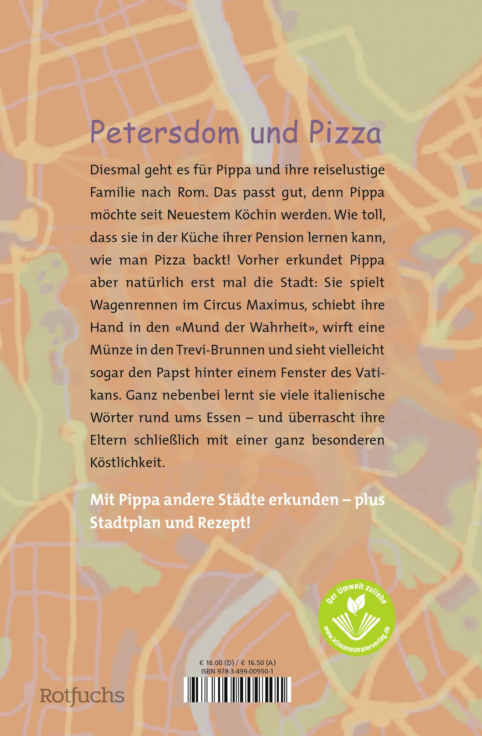 Buchrückseite von 'Pippa in Rom' mit Klappentext - Gebundene Ausgabe