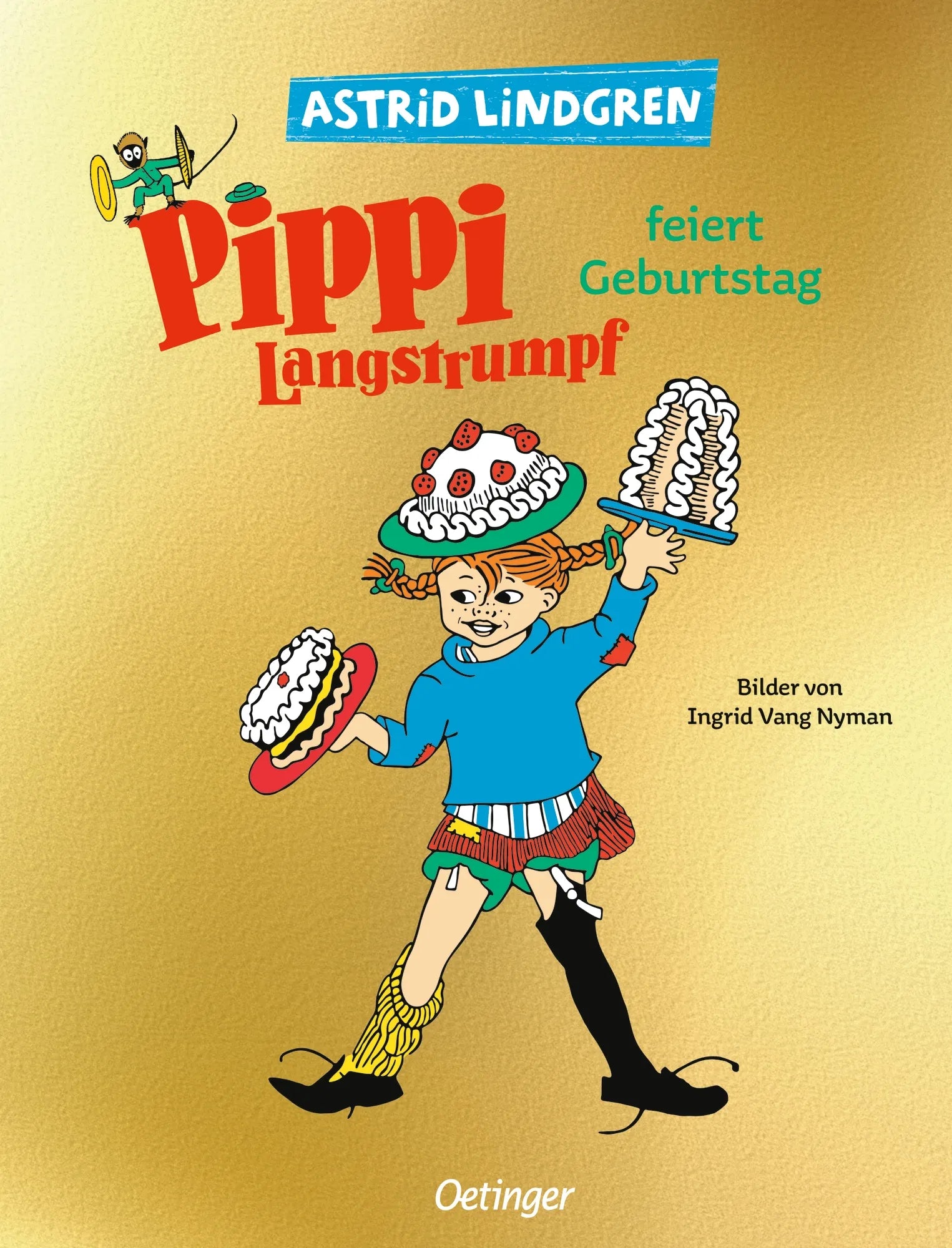 Buchcover von 'Pippi Langstrumpf feiert Geburtstag' - Gebundene Ausgabe von Astrid Lindgren