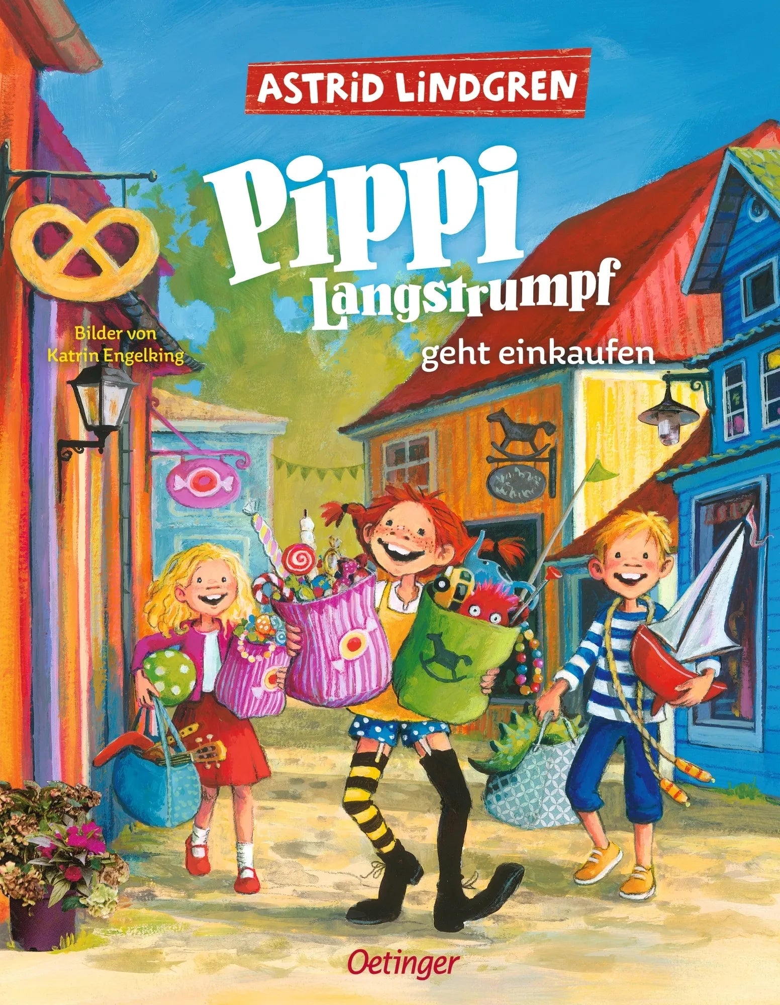 Buchcover von 'Pippi Langstrumpf geht einkaufen' - Gebundene Ausgabe von Astrid Lindgren