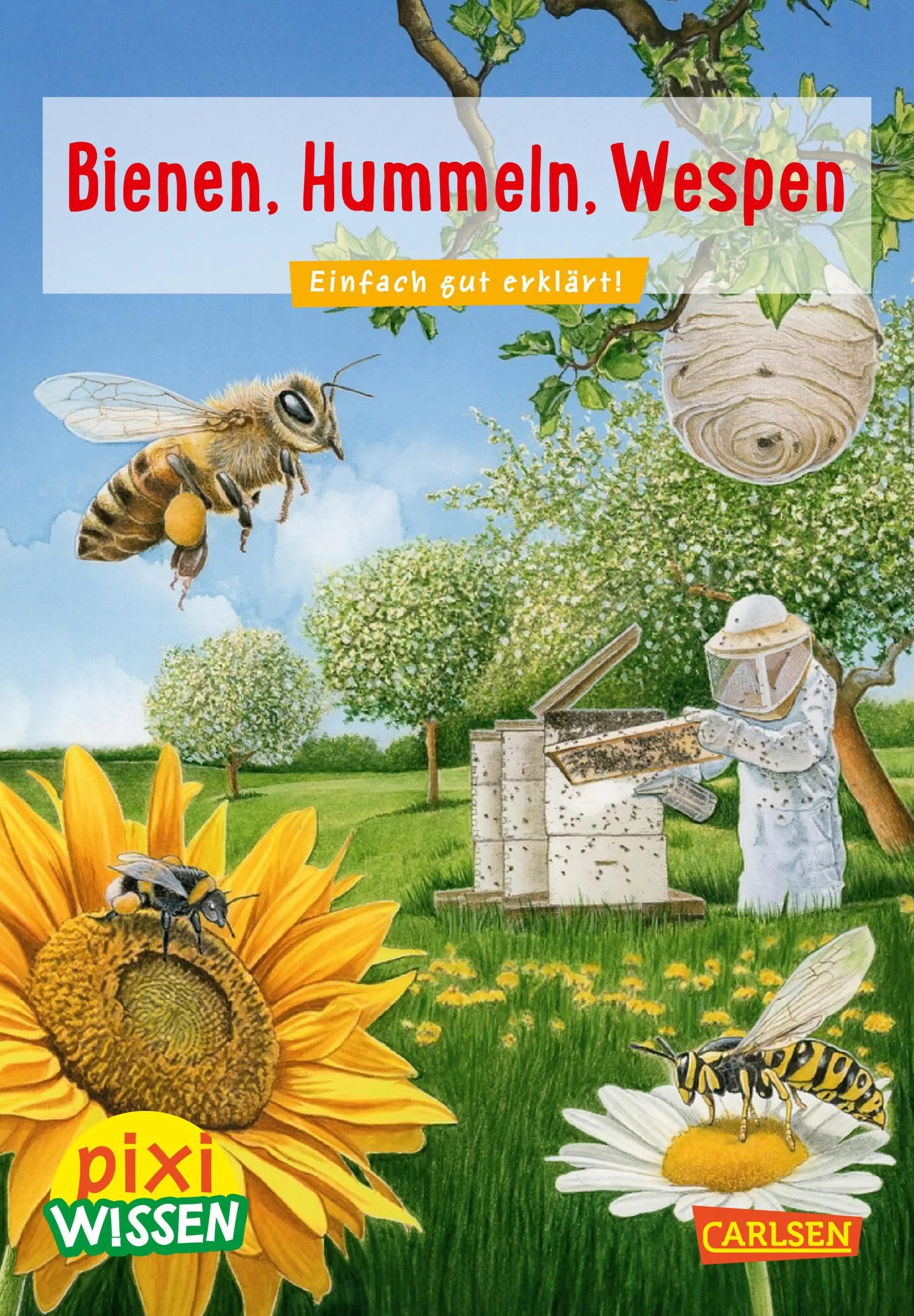 Buchcover von 'Pixi Wissen 104: Bienen, Hummeln, Wespen' - Taschenbuch von Bärbel Oftring
