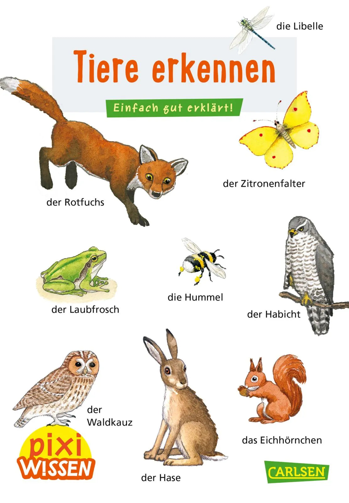 Buchcover von 'Pixi Wissen 30: Tiere erkennen' - Taschenbuch von Hanna Sörensen