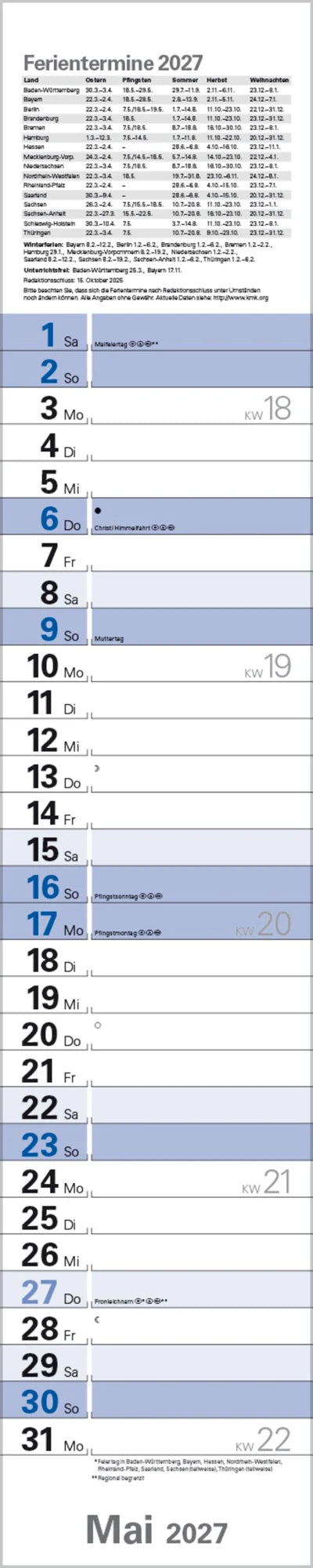 Planer Blau 2027 – Ansicht