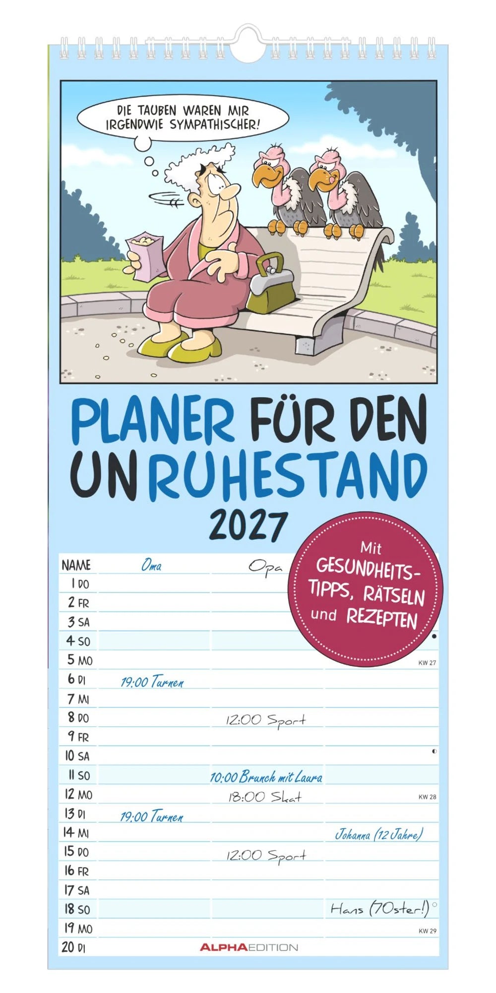 Familienplaner: Planer für den Unruhestand 2027