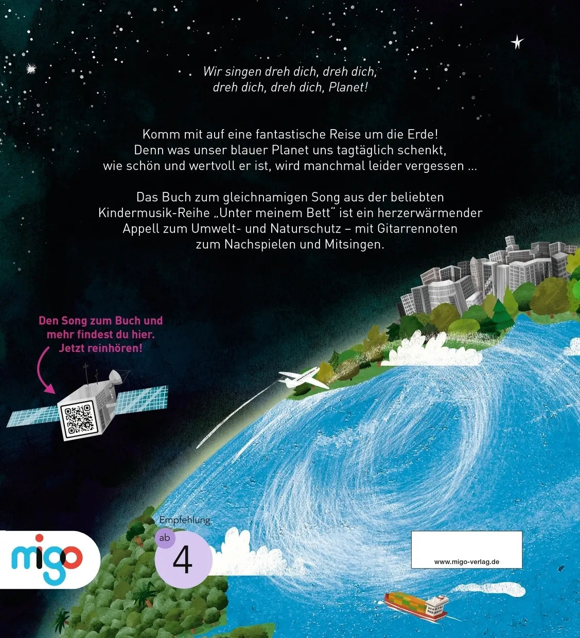 Buchrückseite von 'Planet. Ein Liebeslied an unsere Erde' mit Klappentext - Gebundene Ausgabe