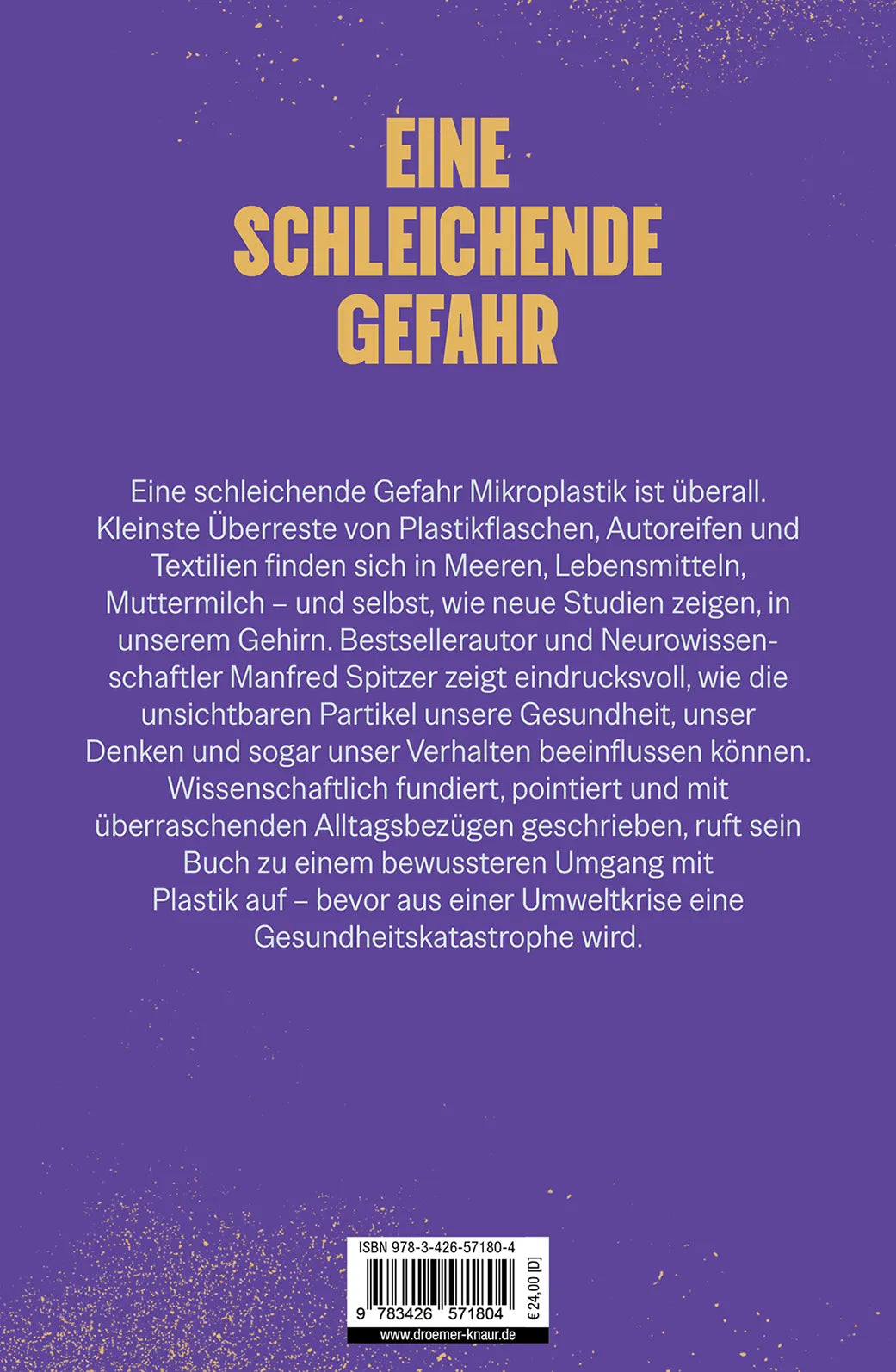 Rückseite: Plastik im Kopf (Hardcover)