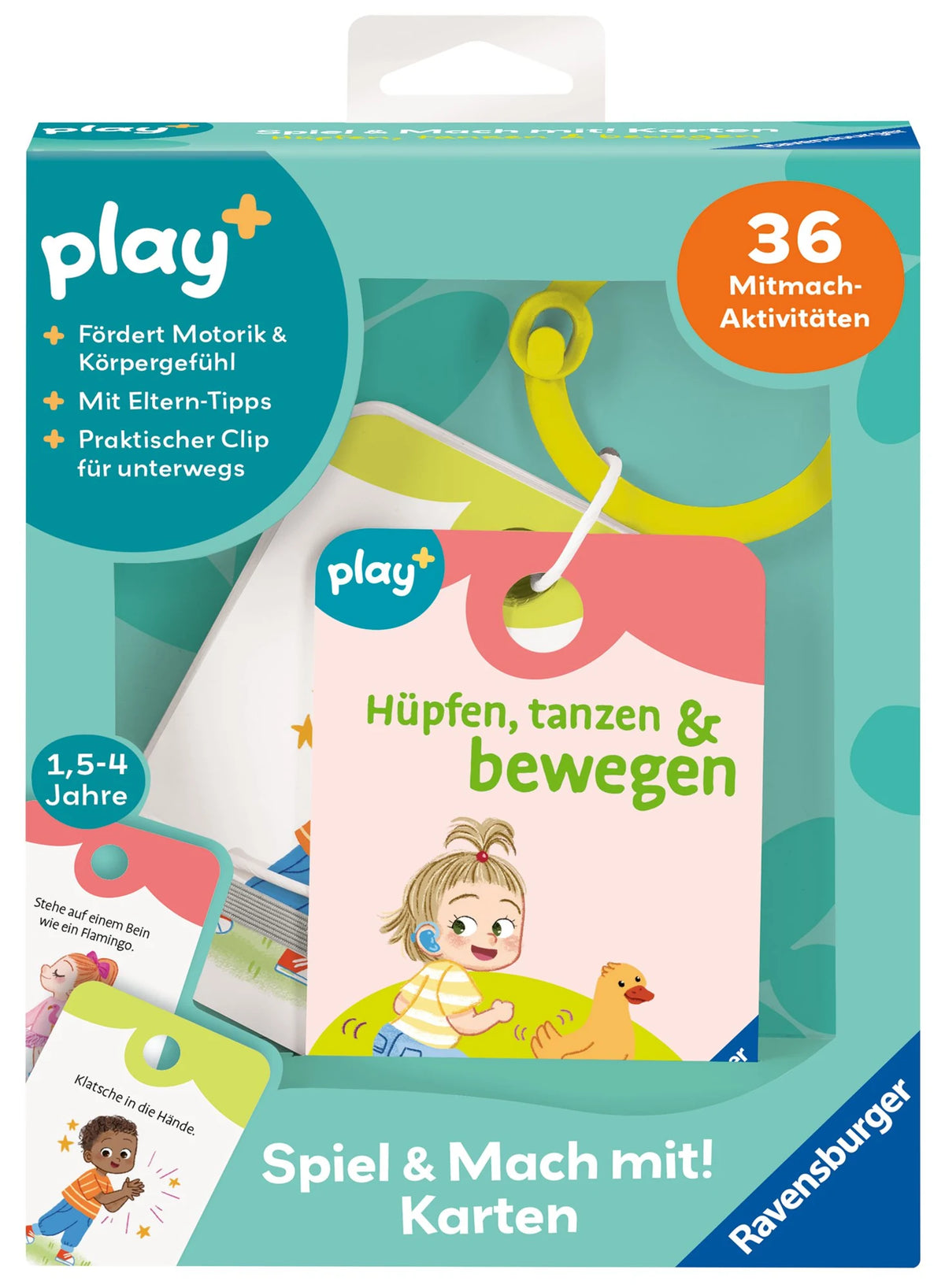Kinderspiel: Play+ Spiel und Mach mit! Karten: Hüpfen, tanzen & bewegen - ab 1,5 Jahre