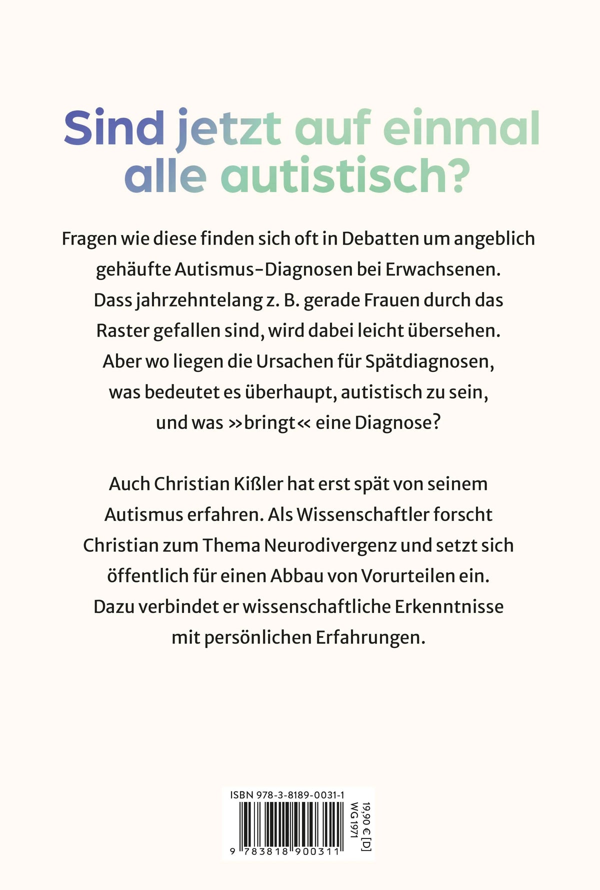 Detailansicht: Plötzlich autistisch? (Paperback)