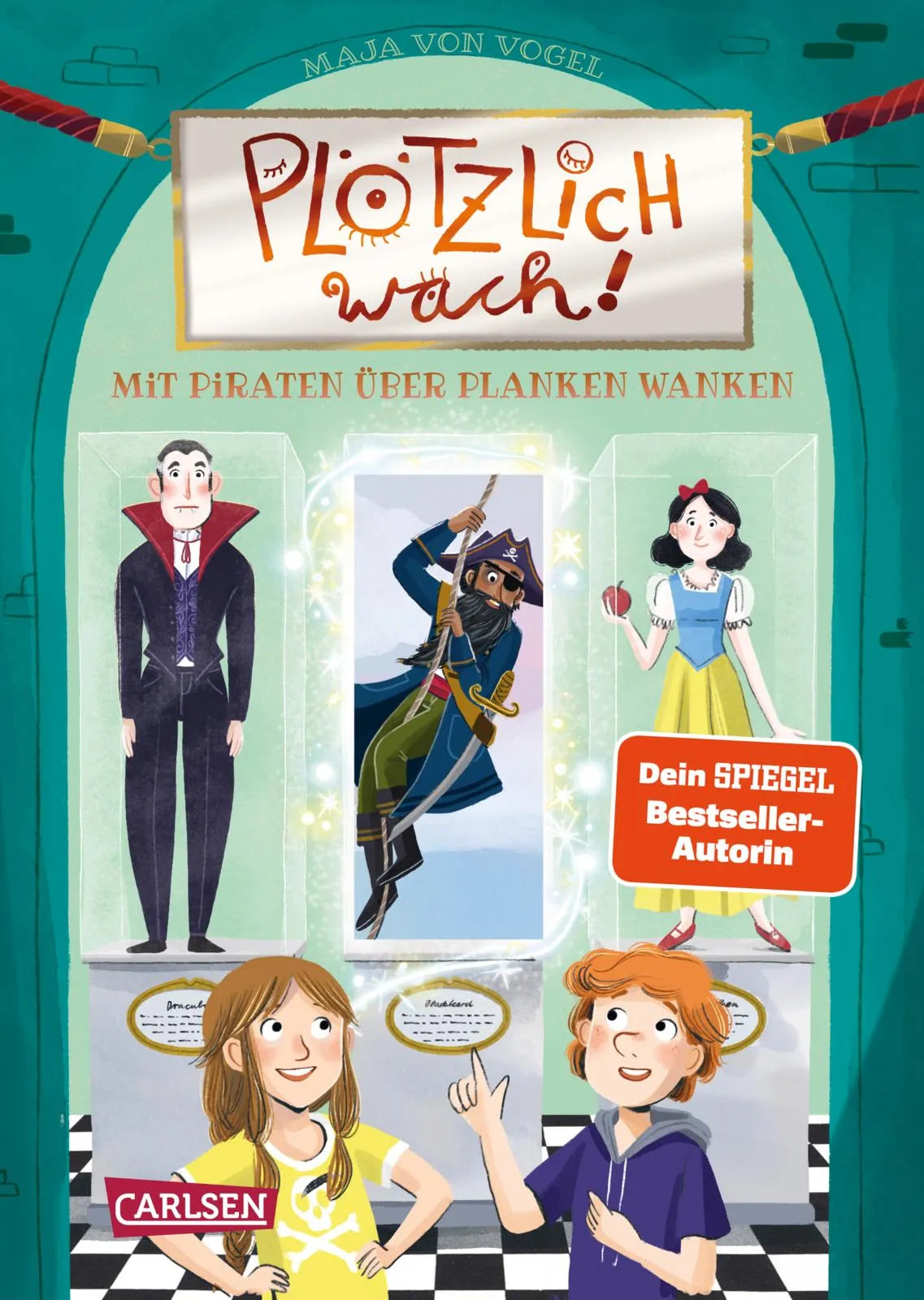 Buchcover von 'Plötzlich wach! 3: Mit Piraten über Planken wanken' - Gebundene Ausgabe von Maja von Vogel