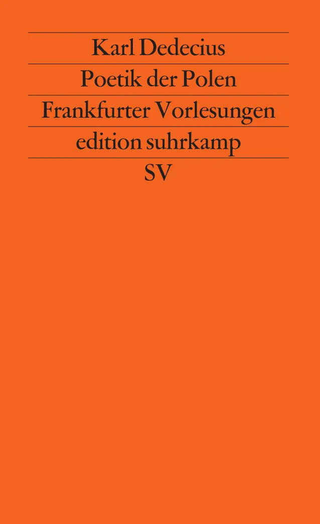 Buchcover von 'Poetik der Polen' - Taschenbuch von Karl Dedecius