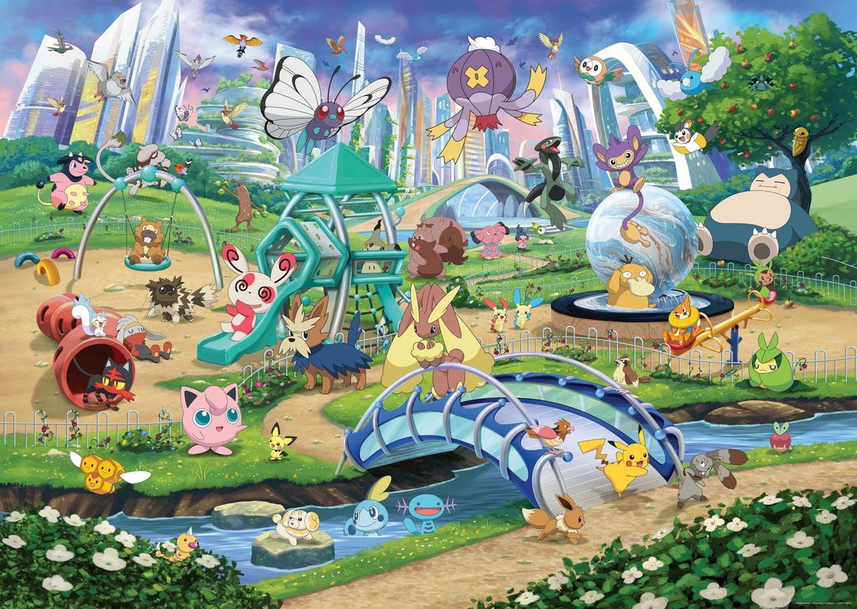 Puzzle: Erwachsenenpuzzle 1000 Teile - Pokémon - Evoli im Park