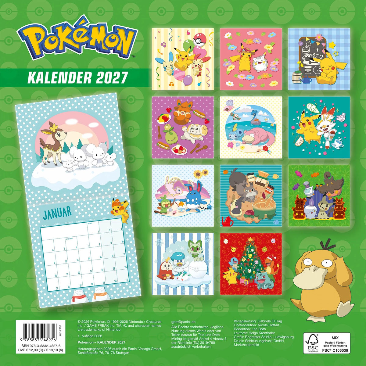 Pokémon: Kalender 2027 – Ansicht