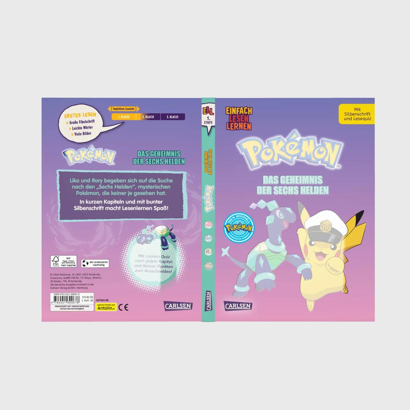 Produktansicht: Pokémon Erstlesebuch: Das Geheimnis der Sechs Helden (Gebundene Ausgabe)