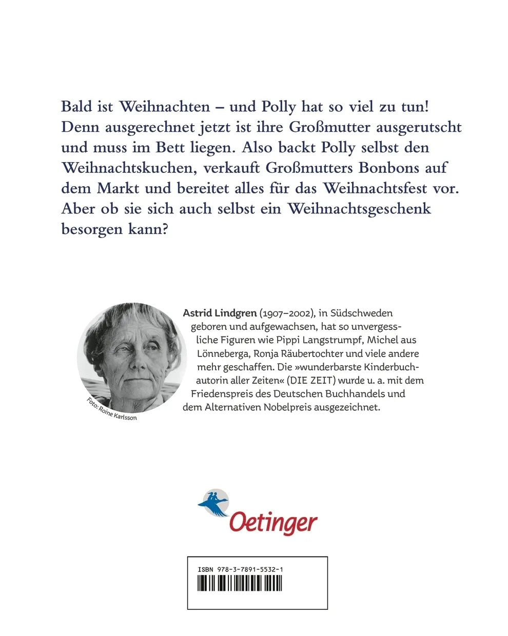 Buchrückseite von 'Polly hilft der Großmutter' mit Klappentext - Gebundene Ausgabe