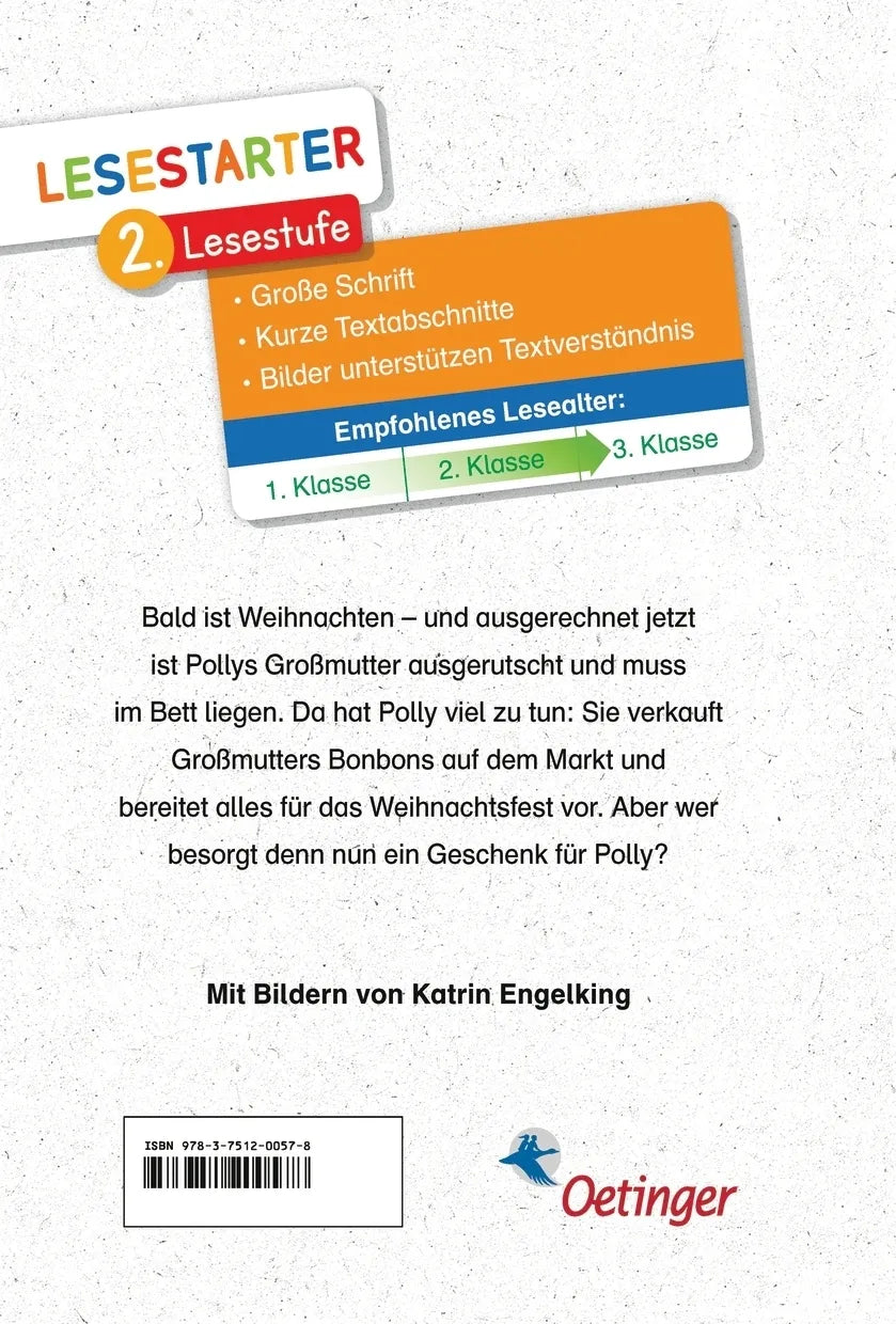 Buchrückseite von 'Polly hilft der Großmutter' mit Klappentext - Gebundene Ausgabe