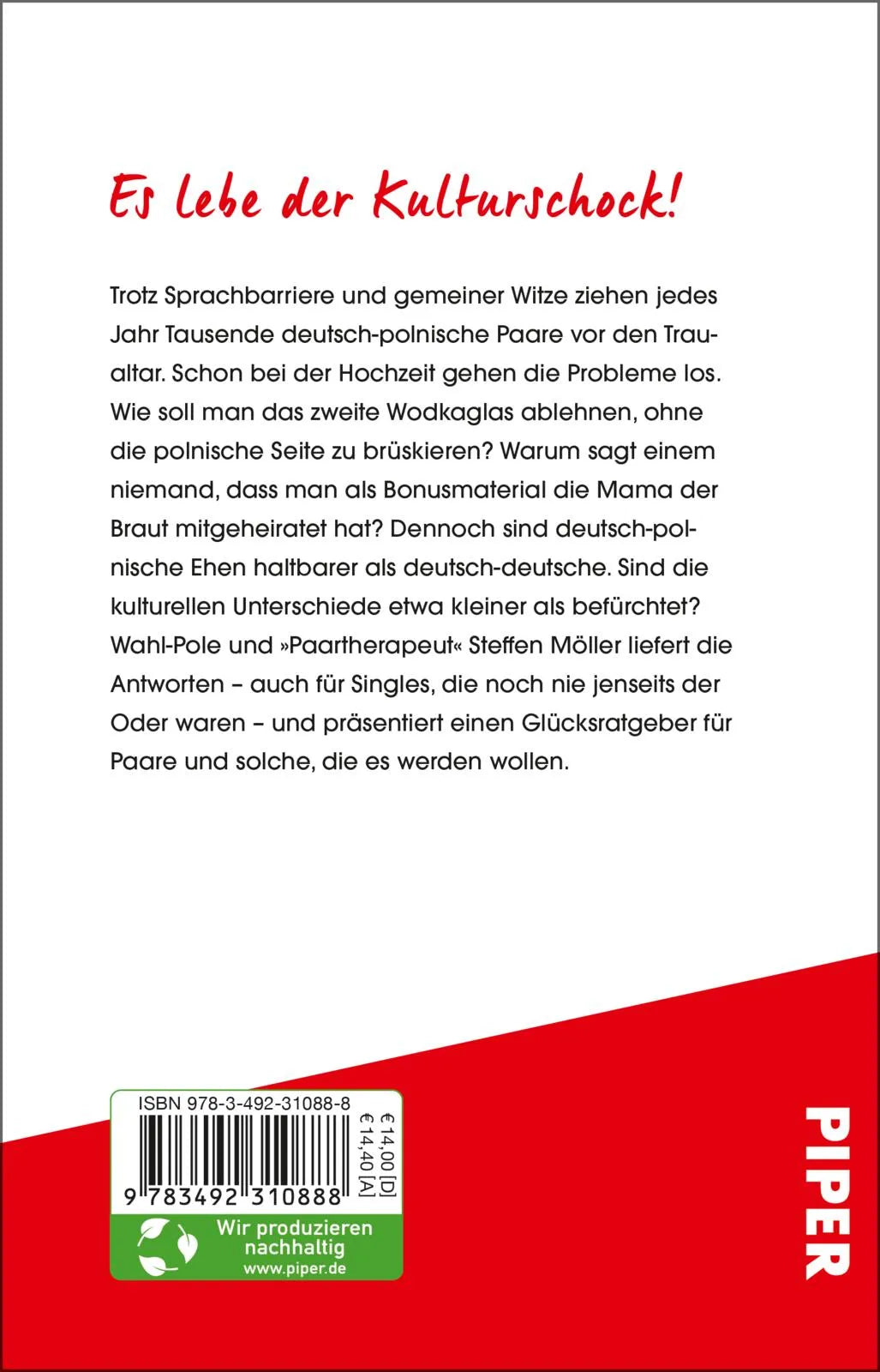 Buchrückseite von 'Polnische Paartherapie' mit Klappentext - Taschenbuch