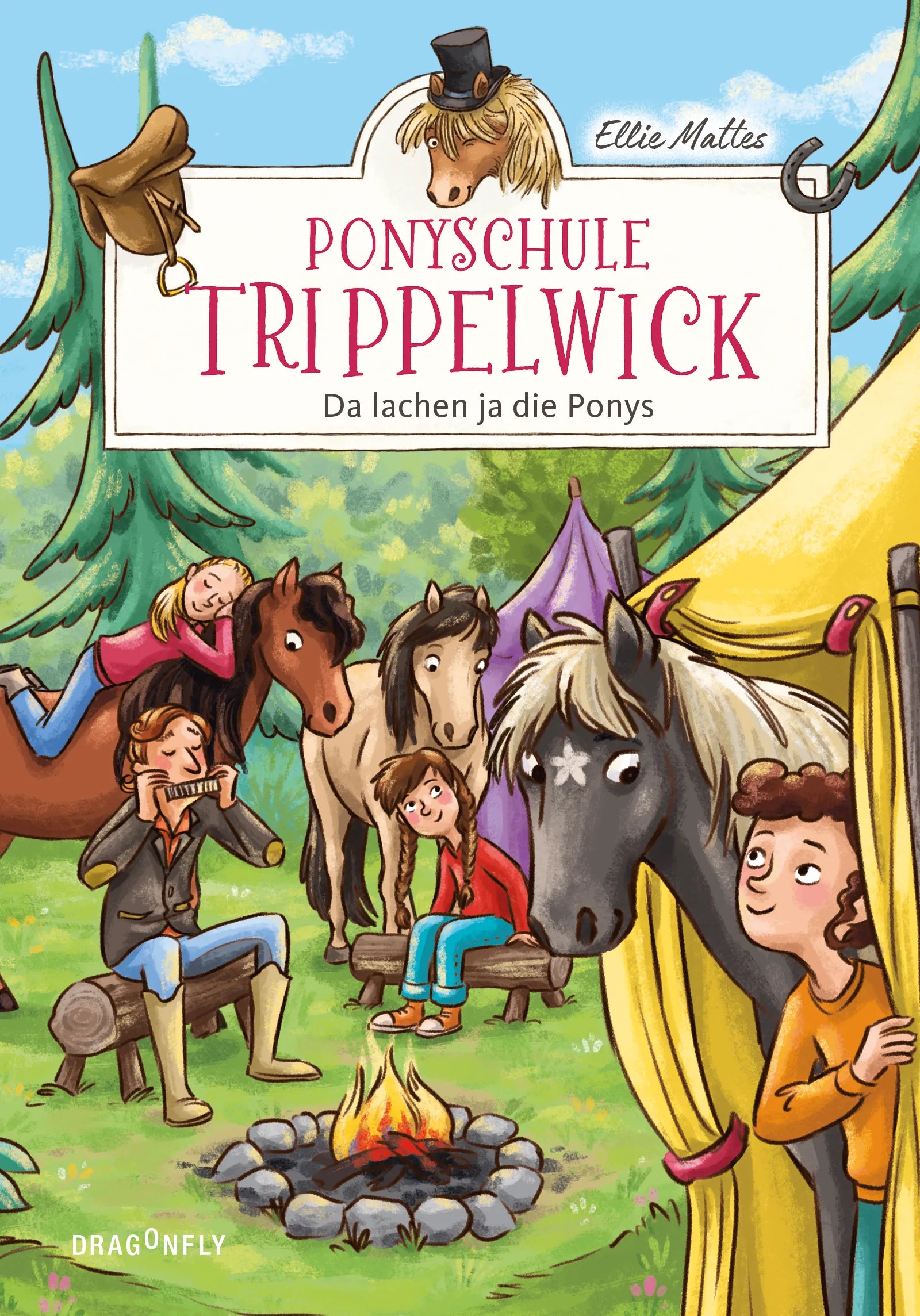 Buchcover von 'Ponyschule Trippelwick – Da lachen ja die Ponys' - Gebundene Ausgabe von Ellie Mattes