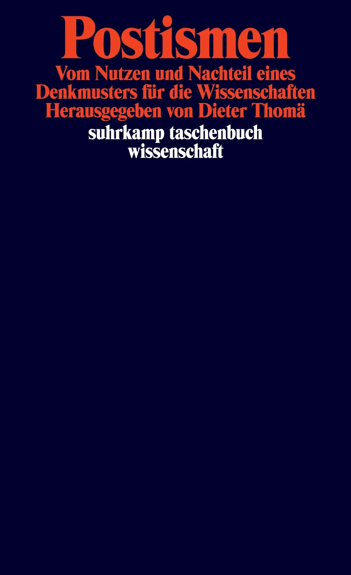 Cover: Postismen (E-Book) von Dieter Thomä