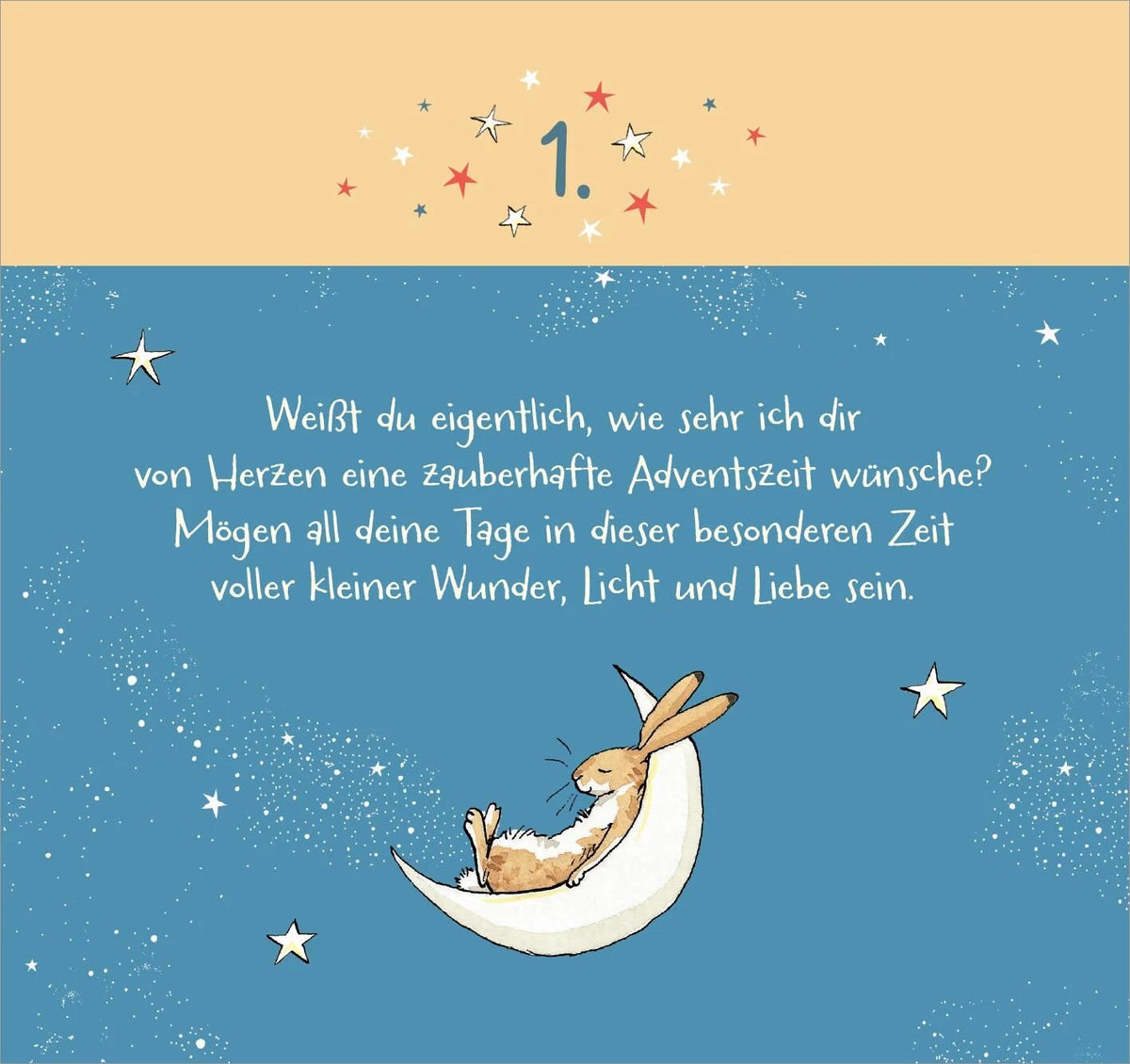 Postkarten-Adventskalender. Weißt du eigentlich, wie lieb ich dich hab? Weihnachtswünsche für dich – Ansicht