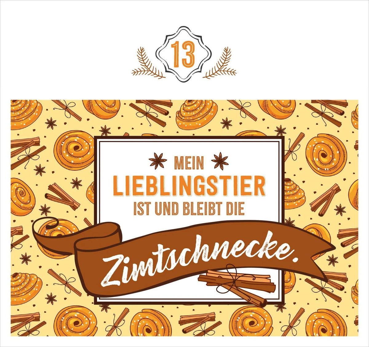 Postkarten-Adventskalender. Bitte lassen Sie Ihr Gebäck nicht unbeaufsichtigt! – Ansicht