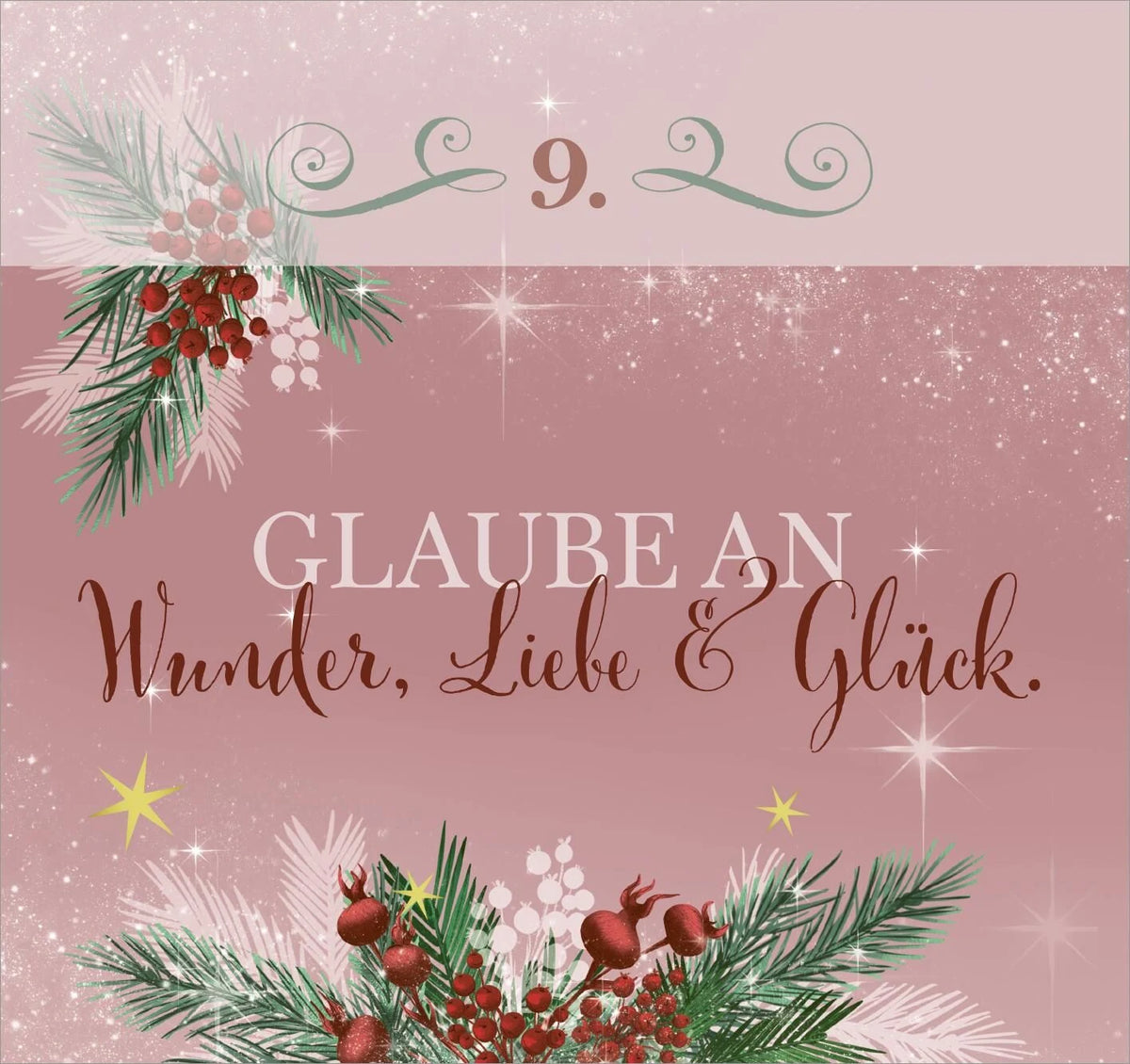 Postkarten-Adventskalender. Weihnachten ist, wenn das Herz nach Hause kommt – Ansicht