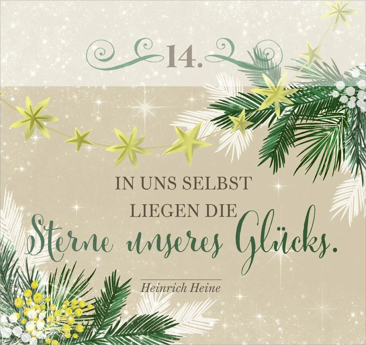 Postkarten-Adventskalender. Weihnachten ist, wenn das Herz nach Hause kommt – Ansicht