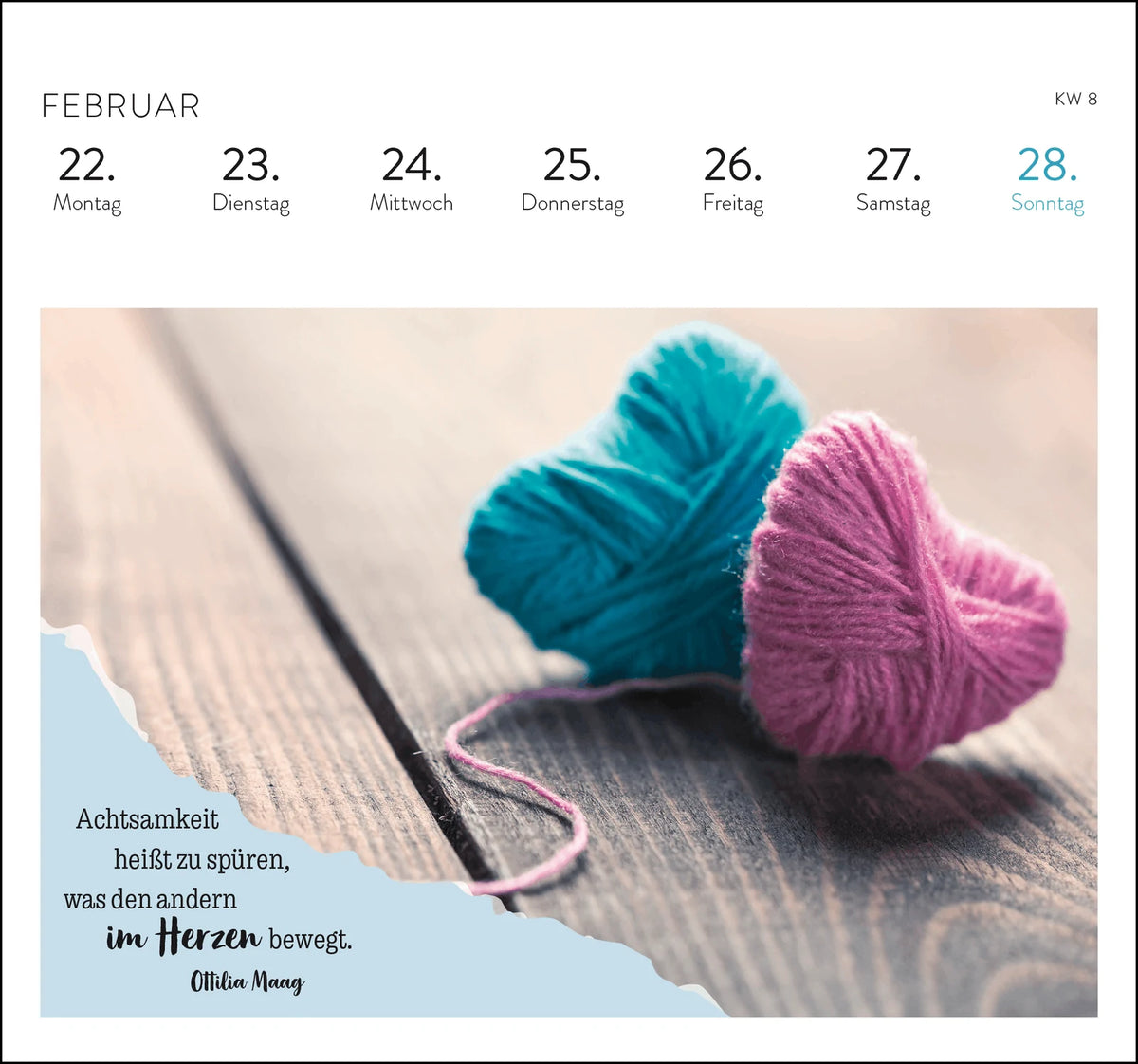 Postkartenkalender 2027: Eine kleine Umarmung für jeden Tag – Ansicht