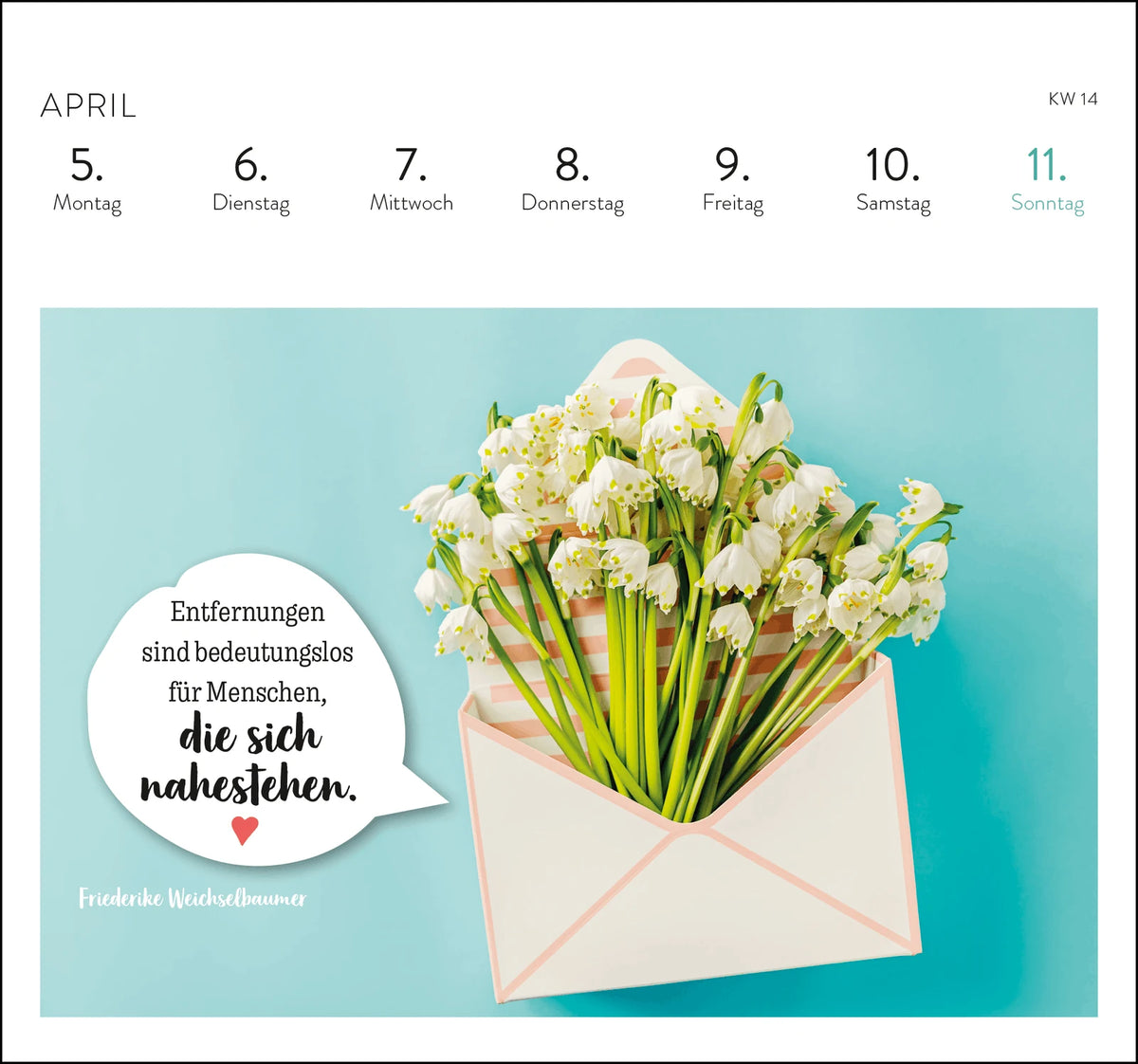 Postkartenkalender 2027: Eine kleine Umarmung für jeden Tag – Ansicht