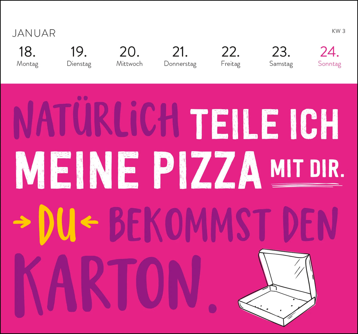 Postkartenkalender 2027: Falls mich jemand sucht: Ich bin im Eimer – Ansicht