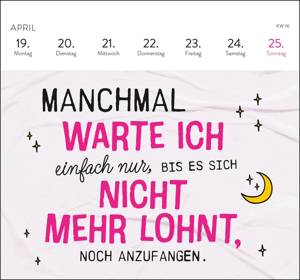 Postkartenkalender 2027: Falls mich jemand sucht: Ich bin im Eimer – Ansicht