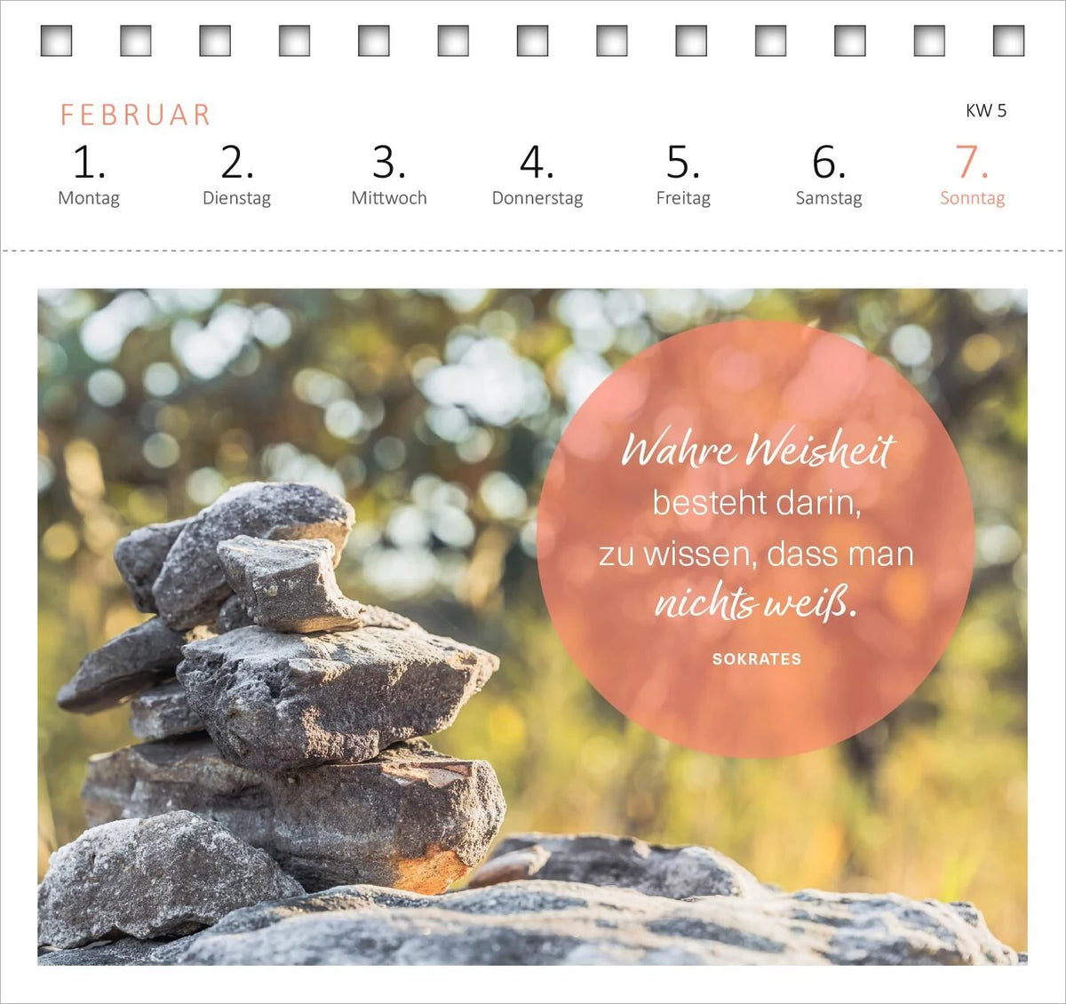 Postkartenkalender 365 Tage Achtsamkeit 2027 – Ansicht