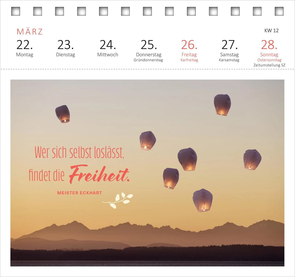 Postkartenkalender 365 Tage Achtsamkeit 2027 – Ansicht