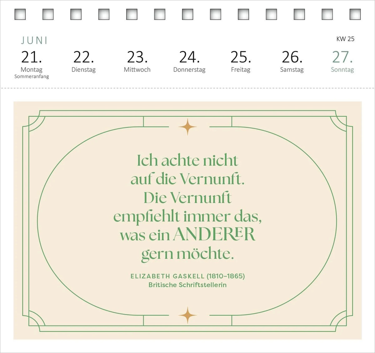 Postkartenkalender Der Literaturkalender 2027 – Ansicht