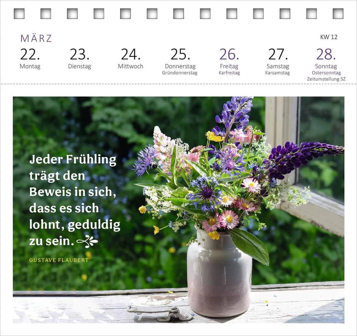 Postkartenkalender Gartenglück 2027 – Ansicht
