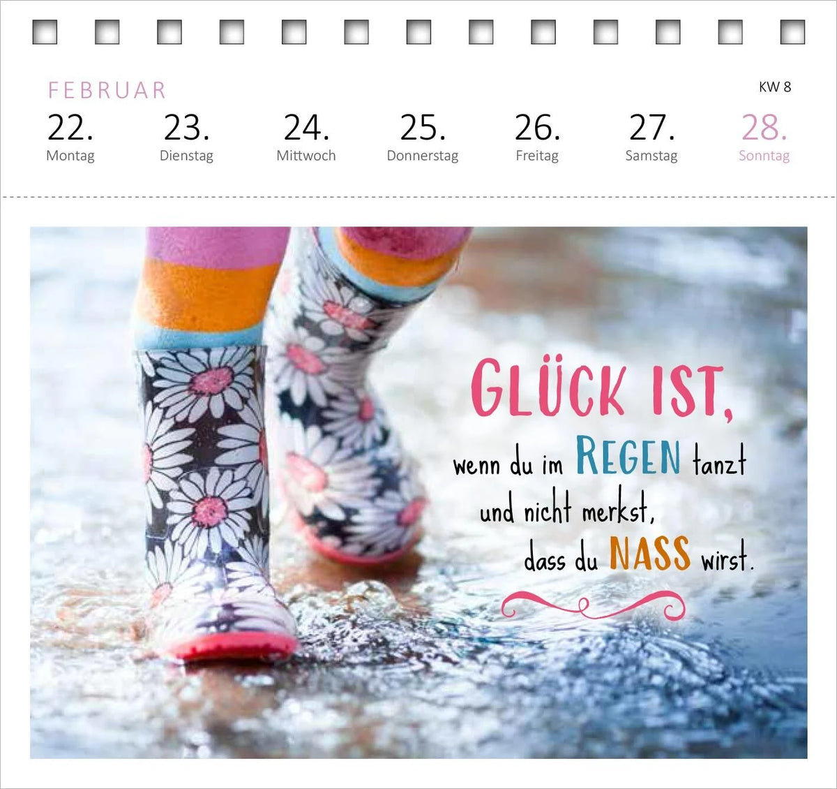 Postkartenkalender Glücksmantras 2027 – Ansicht