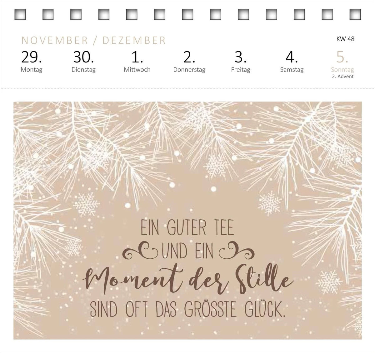 Postkartenkalender Glücksmantras 2027 – Ansicht