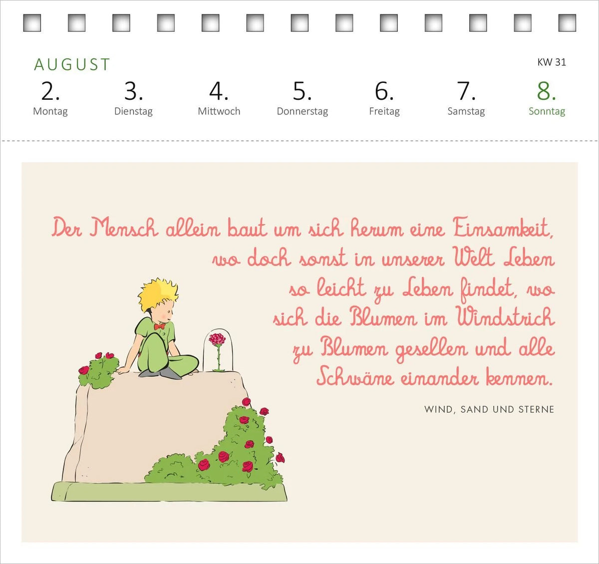 Postkartenkalender Man sieht nur mit dem Herzen gut ... 2027 – Ansicht