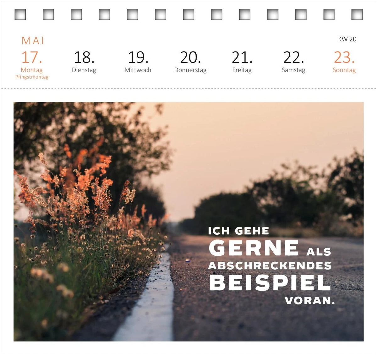 Postkartenkalender Vom Rande des Wahnsinns aus kenne ich den Weg, danke. 2027 – Ansicht