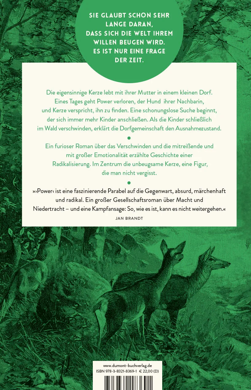 Buchrückseite von 'Power' mit Klappentext - Gebundene Ausgabe