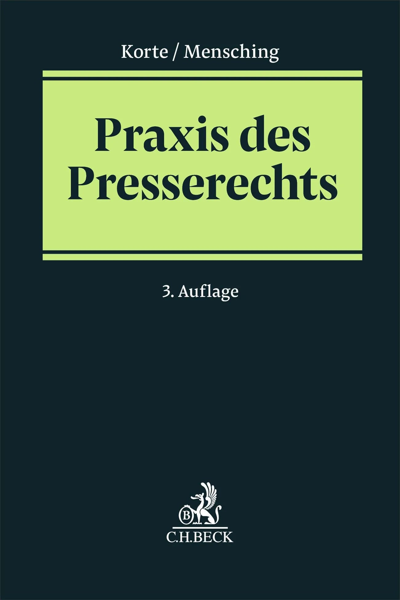 Cover: Praxis des Presserechts (Taschenbuch) von Benjamin Korte