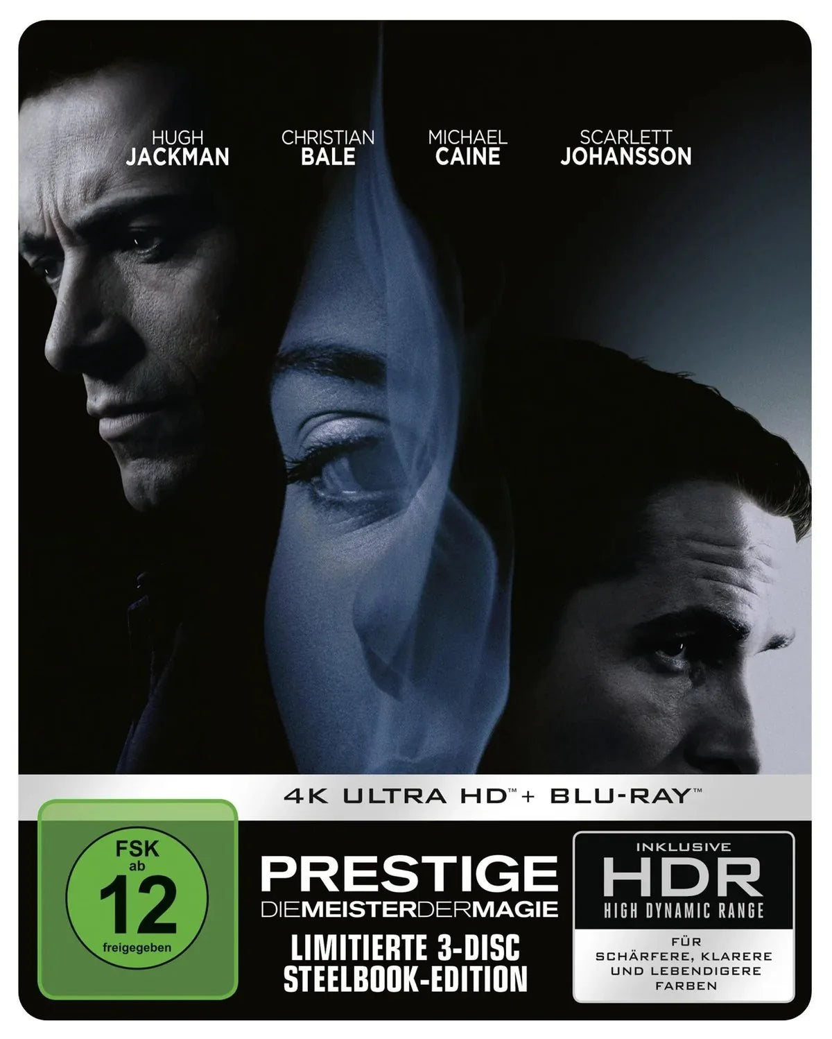 4K UHD Blu-ray-Cover: Prestige: Die Meister der Magie. Regie: Christopher Nolan
