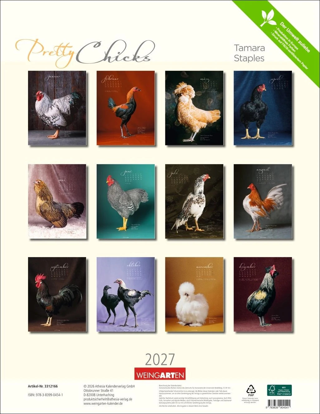 Pretty Chicks Kalender 2027 – Ansicht
