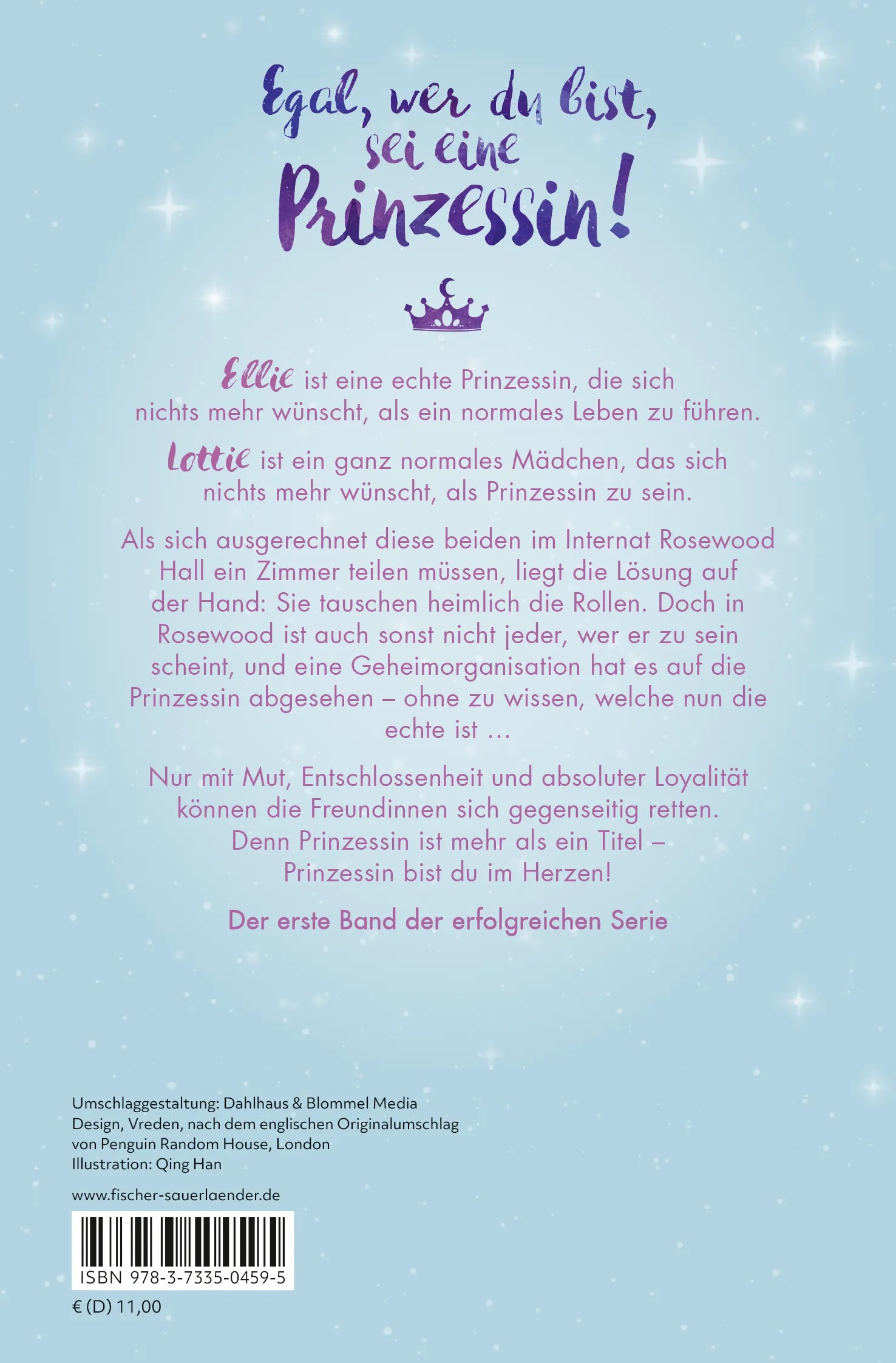 Buchrückseite von 'Prinzessin undercover – Geheimnisse' mit Klappentext - Taschenbuch