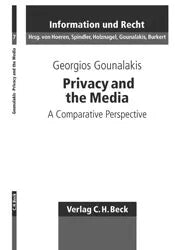 Buchcover von 'Privacy and the Media' - Taschenbuch von Georgios Gounalakis